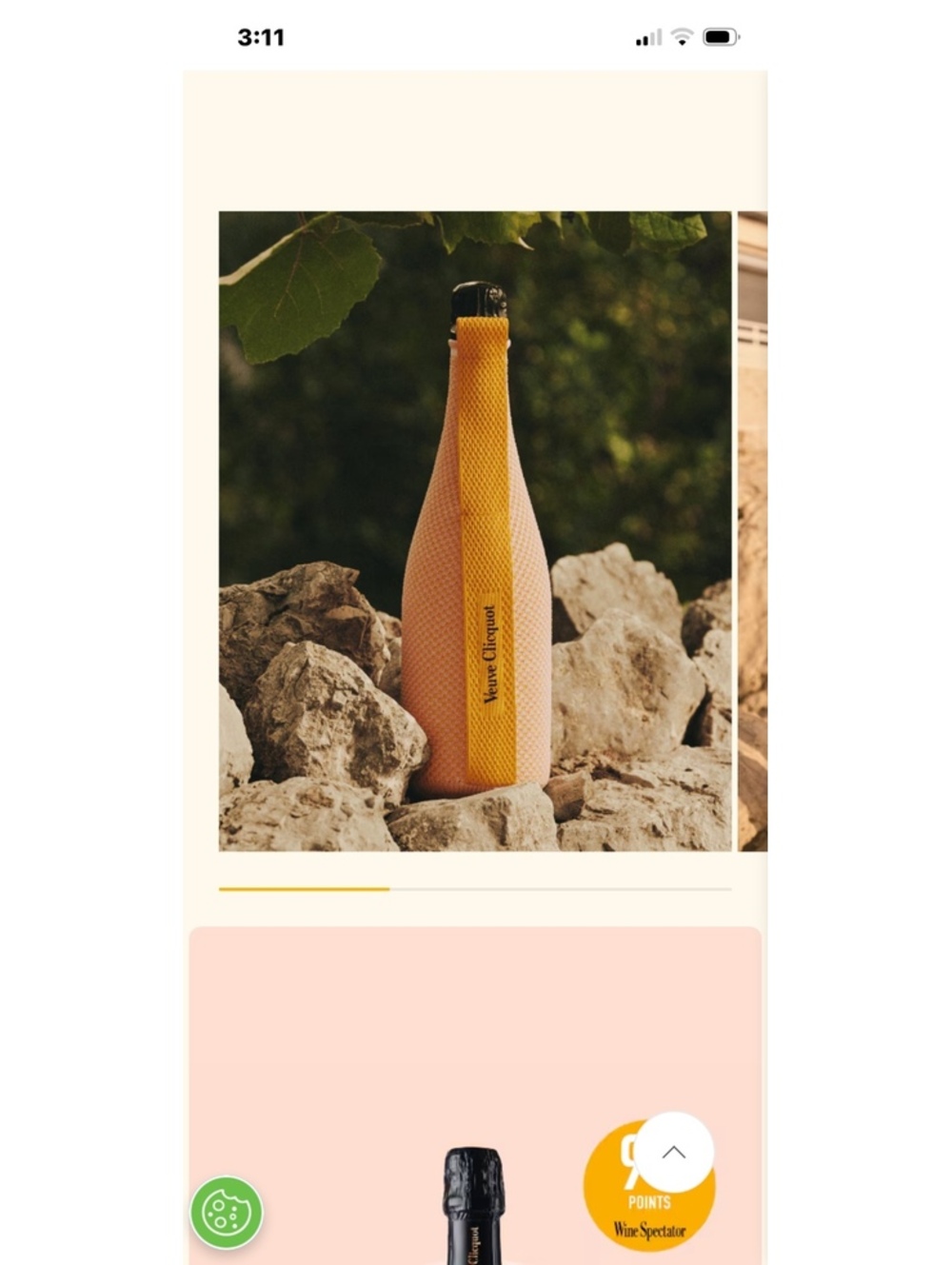 Veuve Clicquot Rosé Ice Jacket knitted champagne bottle holder